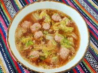 羊肉白菜丸子汤的做法步骤：26