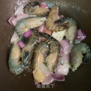 咖喱罗氏虾的做法步骤：7