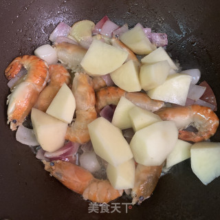 咖喱罗氏虾的做法步骤：8