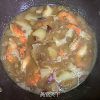 咖喱罗氏虾的做法步骤：11