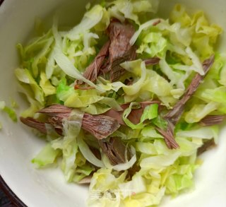 圆白菜拌鸽胸肉的做法步骤：8