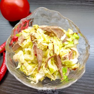 圆白菜拌鸽胸肉的做法步骤：12