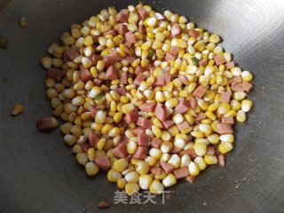 香肠炒饭的做法步骤：7