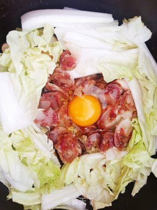 鸡汁腊味饭的做法步骤：10