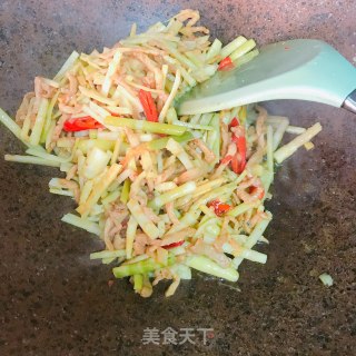 春笋炒肉的做法步骤：7