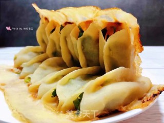 韭菜鲜肉锅贴的做法步骤：15