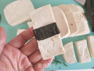照烧海苔煎豆腐的做法步骤：4