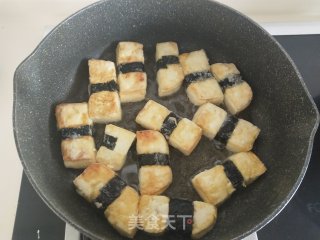 照烧海苔煎豆腐的做法步骤：6