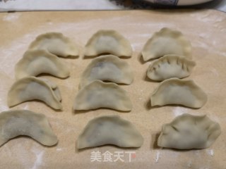 酸辣槐花韭菜猪肉饺的做法步骤：4