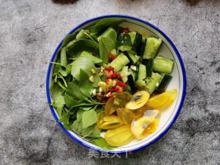 荆芥黄瓜拌变蛋的做法步骤：9