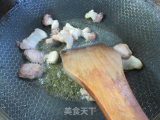 肉片牛心菜炒铁棍山药粉条的做法步骤：5