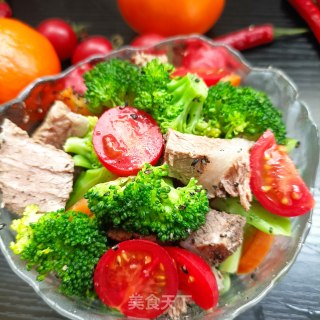 豌豆西兰花牛肉沙拉的做法步骤：12