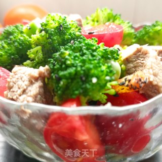 豌豆西兰花牛肉沙拉的做法步骤：13