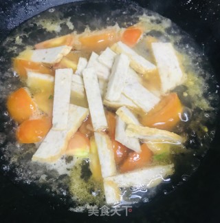 茄汁滚肉条豆腐的做法步骤：5