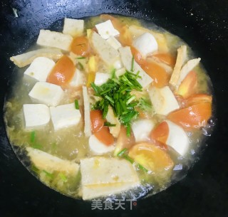 茄汁滚肉条豆腐的做法步骤：7