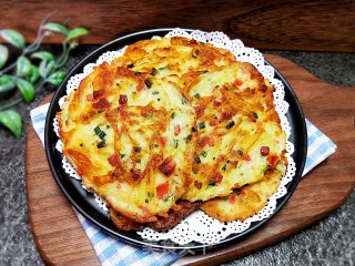土豆丝煎饼的做法步骤：8