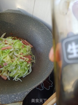 圆白菜拌香肠的做法步骤：15