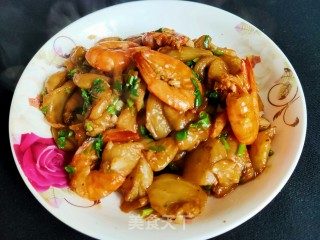 青虾炒茄子的做法步骤：13