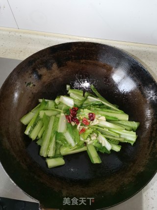 清炒小白菜的做法步骤：4