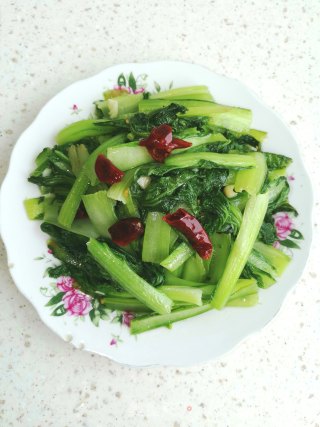 清炒小白菜的做法步骤：6