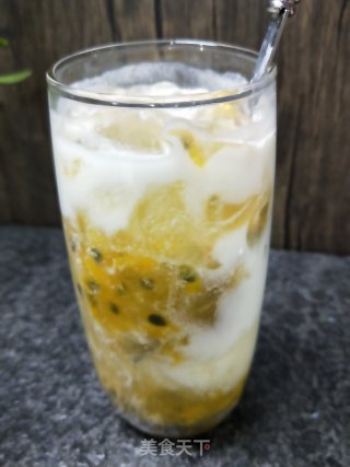 椰奶百香果冻饮的做法步骤：13