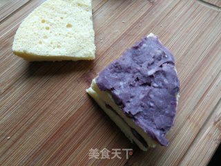 芋泥紫薯夹心蛋糕的做法步骤：5