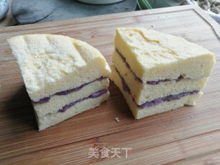 芋泥紫薯夹心蛋糕的做法步骤：6