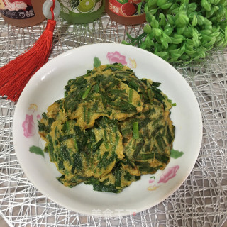 韭菜鸡蛋饼的做法步骤：9