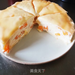 黄桃酸奶千层蛋糕的做法步骤：23