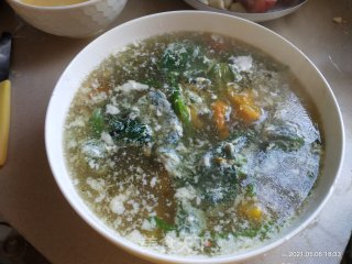 南瓜苗鸡蛋汤的做法步骤：4