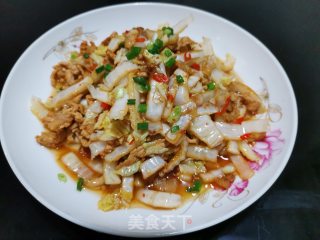 白菜头炒肉的做法步骤：6