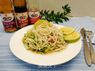 低卡零卡糖粉减肥瘦身美食～凉拌鳕鱼面的做法步骤：7