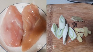 凉拌鸡丝的做法步骤：1