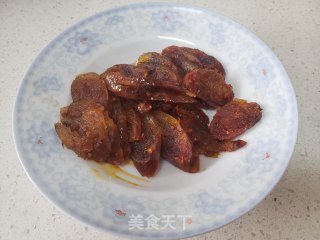 莴笋炒腊肠的做法步骤：4