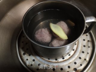 养心草肉泥汤的做法步骤：4