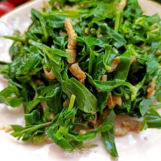 炒肉拌霞草的做法步骤：13