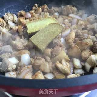 洋葱鸡块咖喱饭的做法步骤：4
