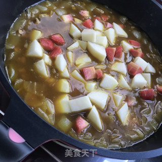 洋葱鸡块咖喱饭的做法步骤：8