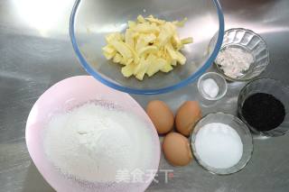 黑芝麻蛋酥卷的做法步骤：1