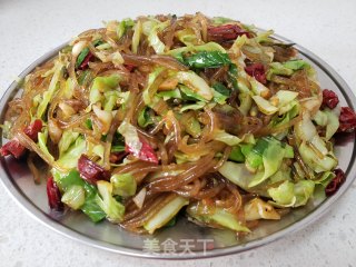 包菜炒粉条的做法步骤：6