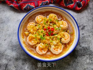 蒜蓉粉丝蒸虾仁的做法步骤：20