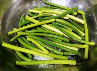 #凉拌菜#粉丝花生米拌蒜苗的做法步骤：4