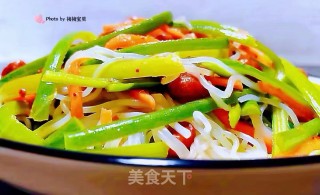#凉拌菜#粉丝花生米拌蒜苗的做法步骤：10