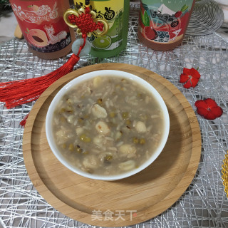 绿豆莲子百合粥的做法步骤：6