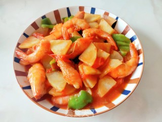 番茄土豆虾的做法步骤：17