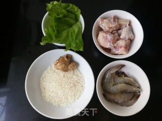 排骨鲜虾粥的做法步骤：1