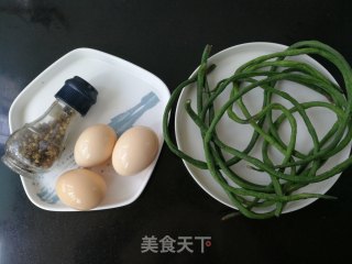 豆角煎酿鸡蛋的做法步骤：1