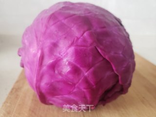 炝拌紫甘蓝的做法步骤：1
