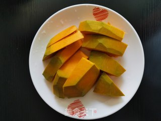 暖阳般温暖的爱～南瓜花生碎戚风蛋糕的做法步骤：4