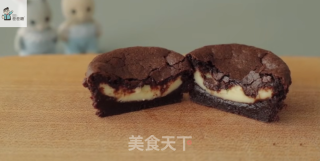 可爱治愈的小甜点巧克力夹心布朗尼的做法步骤：5
